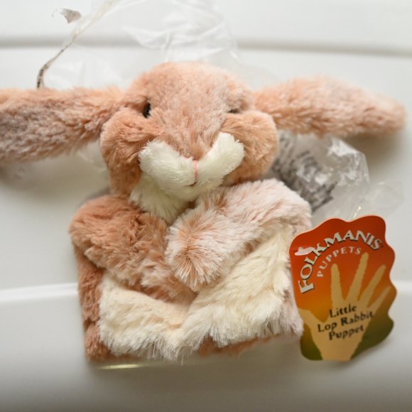Folkmanis Puppet Little Lop Rabbit Puppet Brand New With Tags - Picture 3 of 6